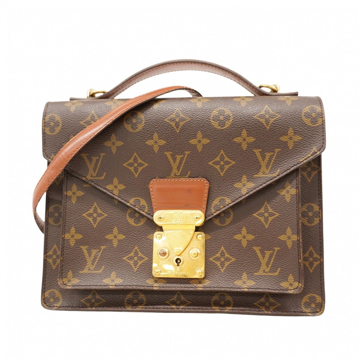 5oc1800 ルイヴィトン ハンドバッグ モノグラム モンソー26 M51187 ブラウン 2wayバッグ レディース