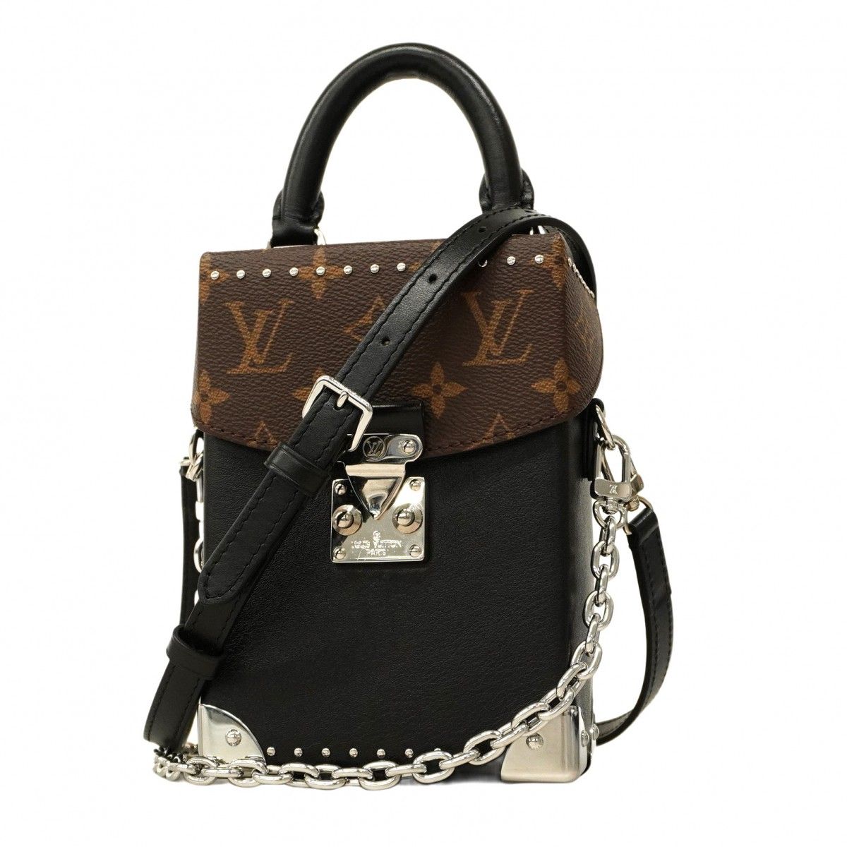 5 oc 1808-h ルイヴィトン ハンドバッグ LVバイブ カメラボックスバイブ M 12362 ブラウン ブラック 2 wayバッグ レディース