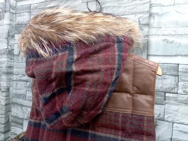NIGEL CABOURN × Eddie BAUER/CANADIAN VEST/レッド/46サイズ/ダウン