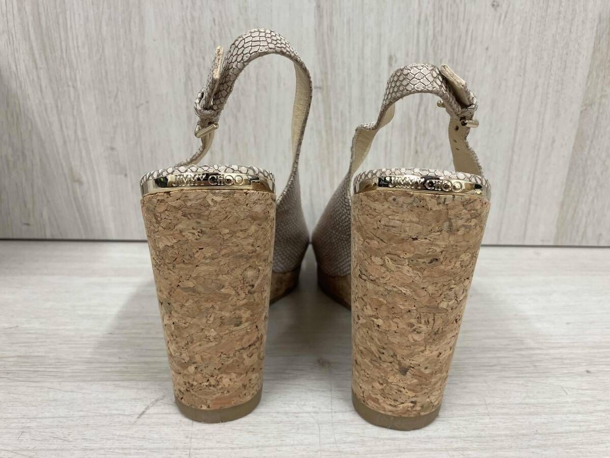  JIMMY CHOO ジミーチュウ AMELY 105 ウェッジソールサンダル サイズ37 1 2 NUDE その他 靴