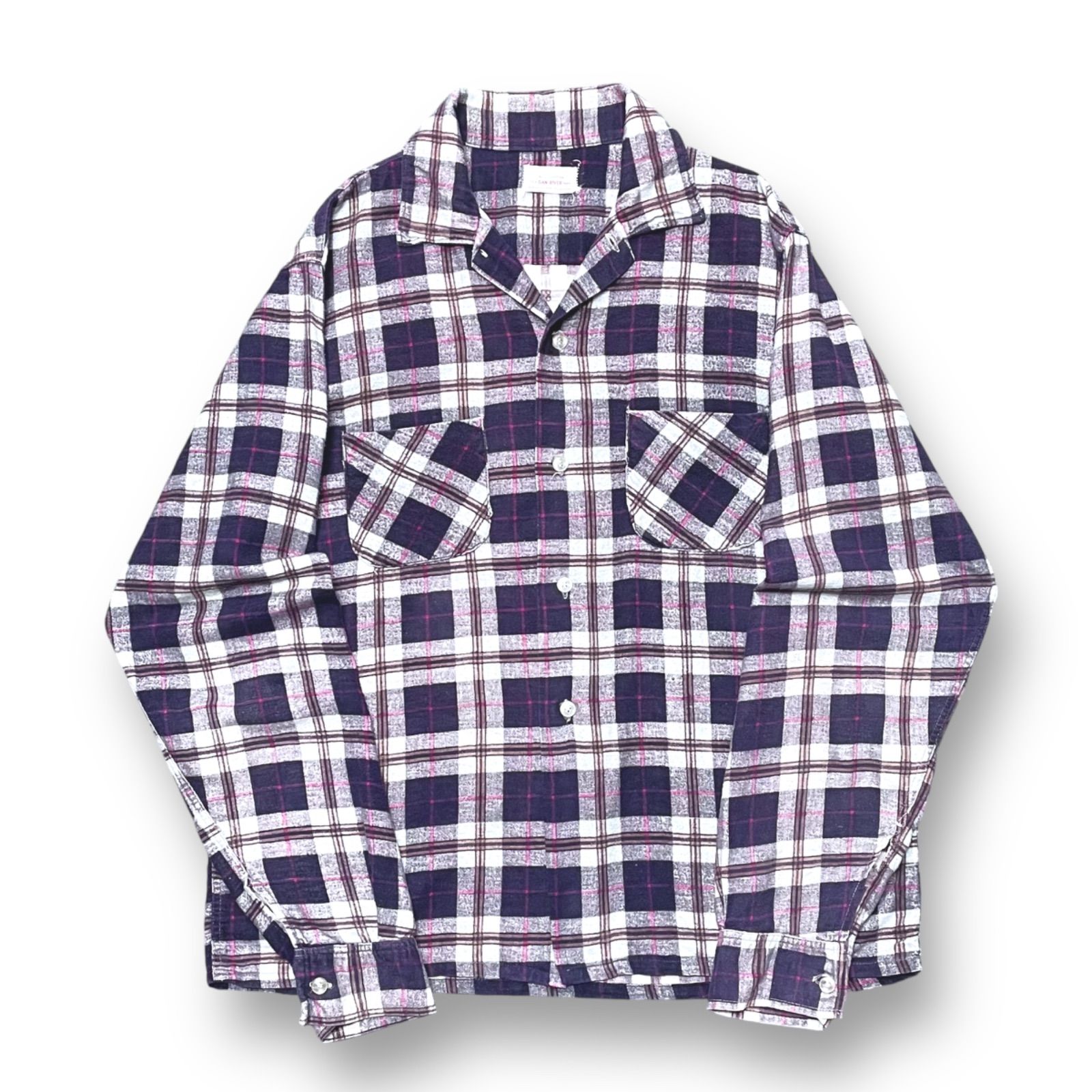 1960 s DAN RIVER Printed-Flannel L Shirt プリントネルシャツ