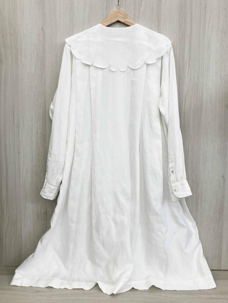 トワヴァース 24-0028 A リネン ホワイト 長袖ワンピース ワンピース
