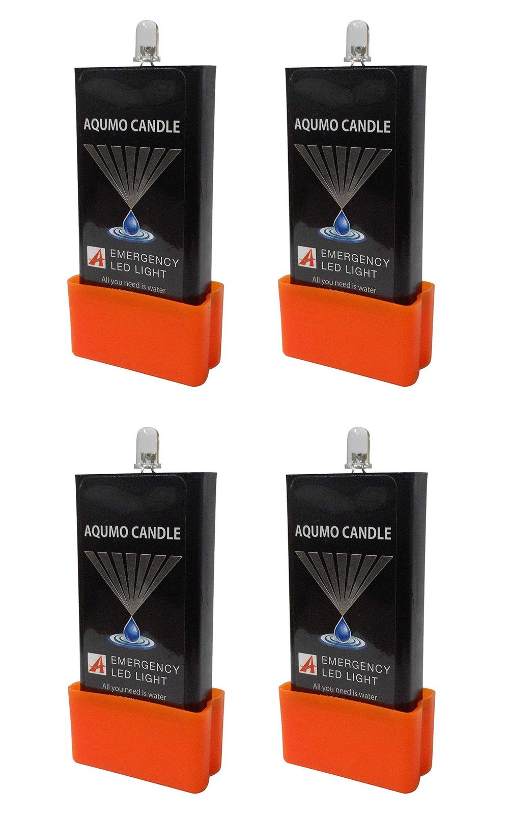 SALE 水に浸けると光るLEDライト アクモキャンドル 防災用灯 (4個セット) その他