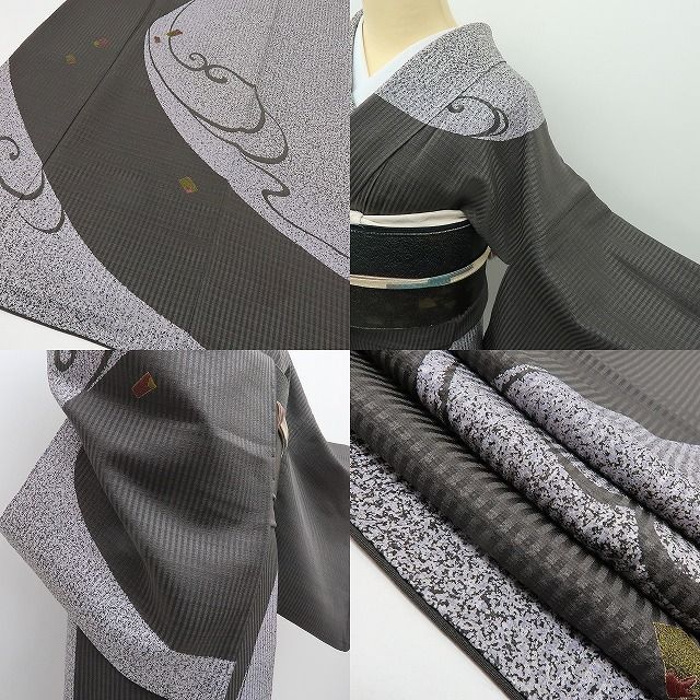  六花-RIKKA- 正絹 刺繍 訪問着 着物 A 3944 訪問着 付け下げ 着物