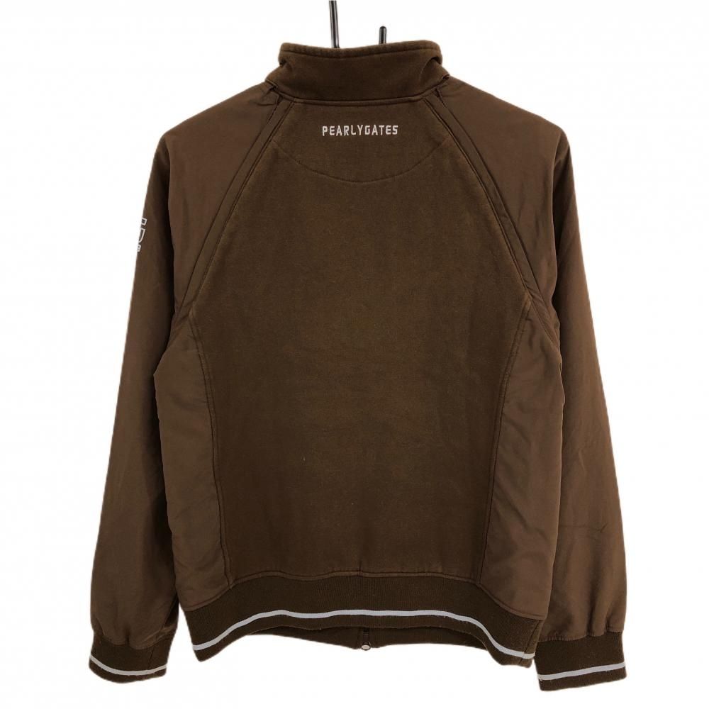 パーリーゲイツ 2WAYジャケット ブラウン 裏起毛 袖異素材 袖着脱可