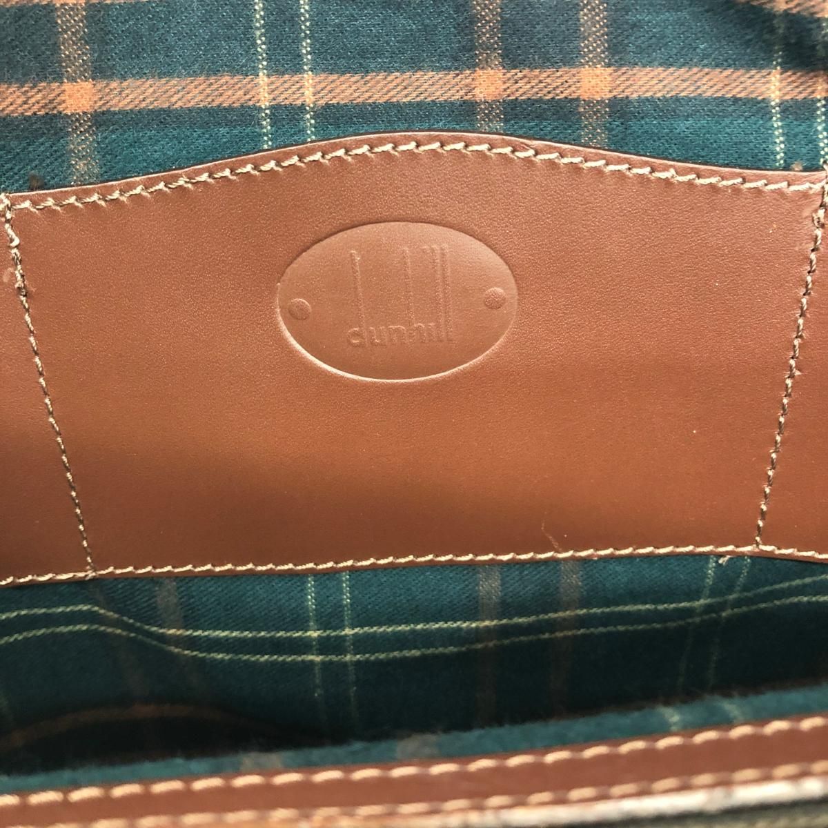 dunhill ダンヒル 2WAYビジネスバッグ レザー×PVC ブラウン メンズ  