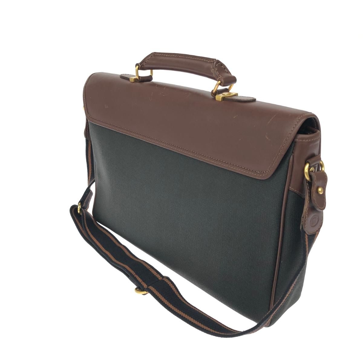 dunhill ダンヒル 2WAYビジネスバッグ レザー×PVC ブラウン メンズ  