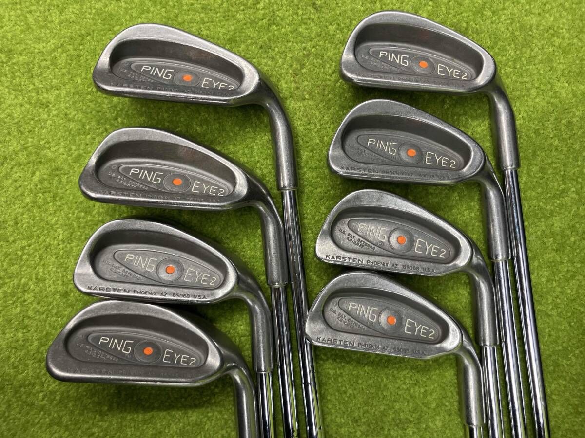 ピン PING EYE 2 オレンジドット シャフト スチールシャフト フレックス 不明 番手 3-9S アイアンセット ゴルフ クラブ