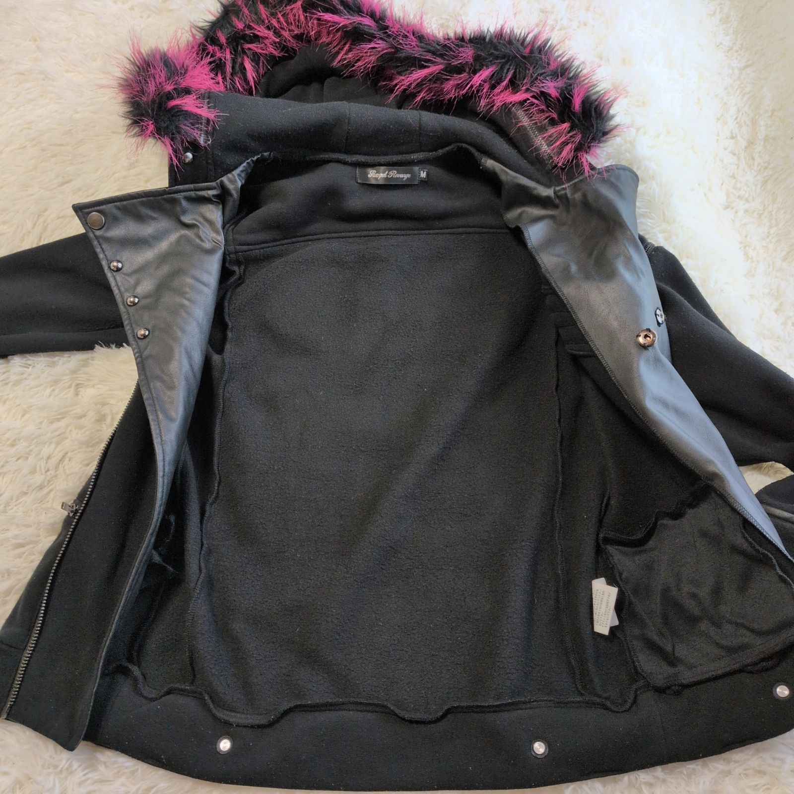 SEX POT revenge ライダース　パーカー　ファー　y2k 17 SEX POT revenge ライダースパーカーファーy2k 17