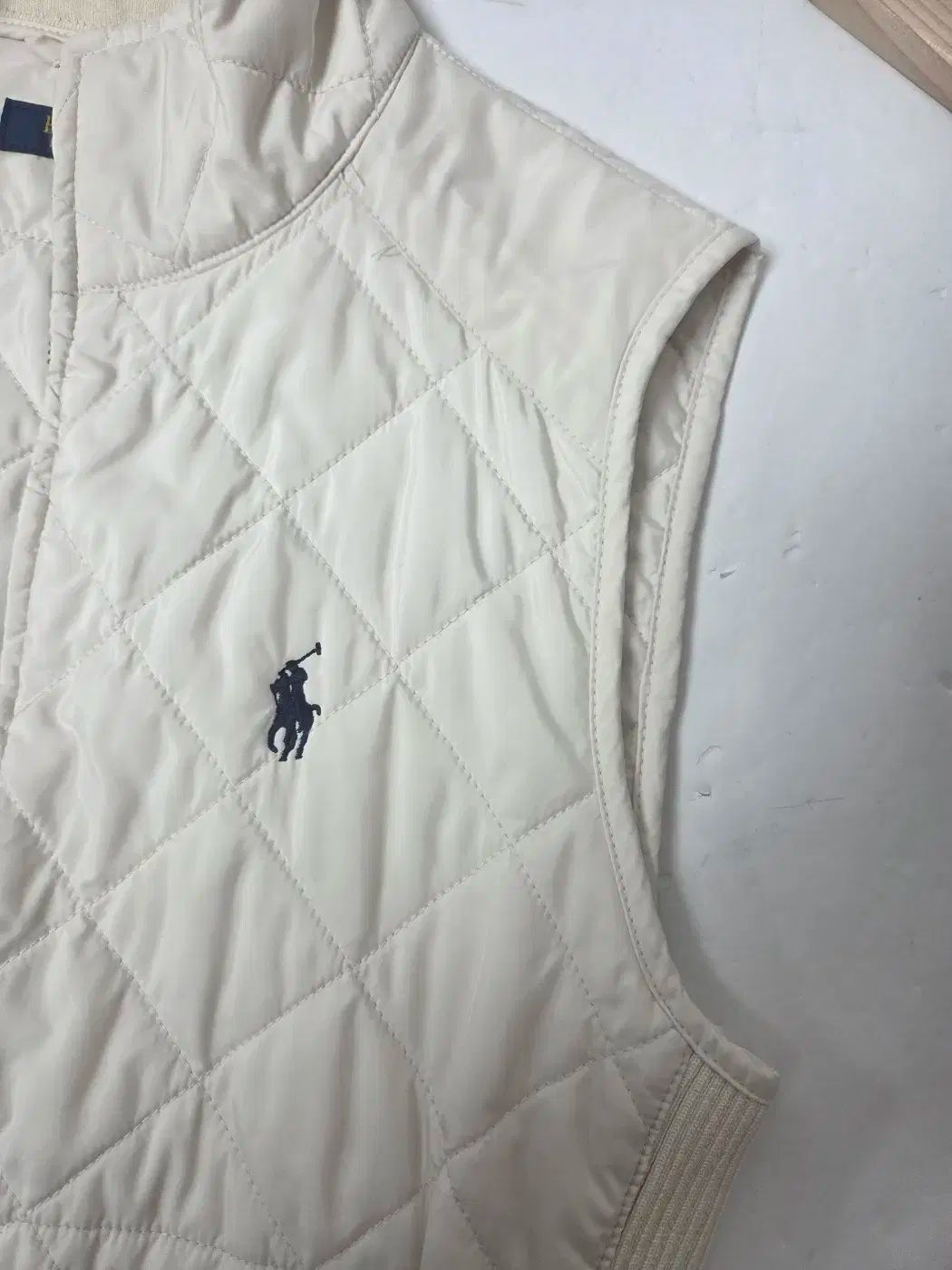  ポロラルフローレン レディース ゴルフ キルティング ベスト アイボリー S その他 レディースウェア