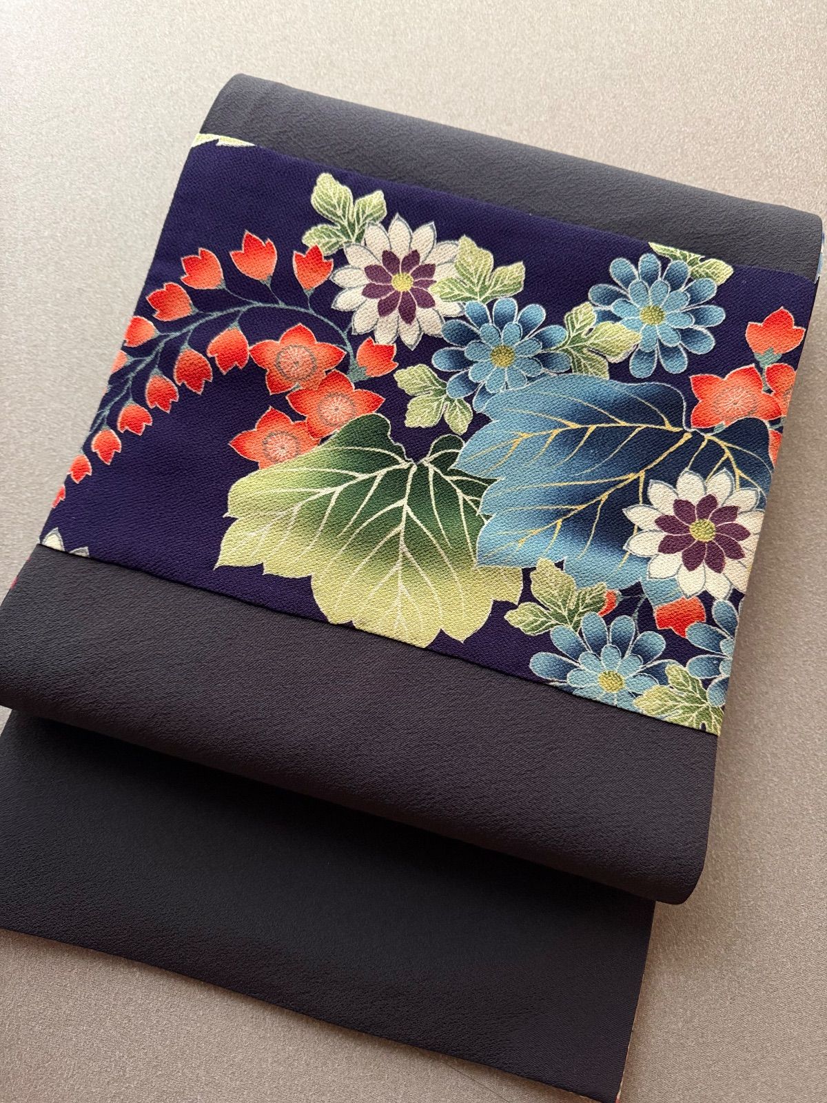 アンティーク帯 名古屋帯 総柄 ビビット 昼夜帯