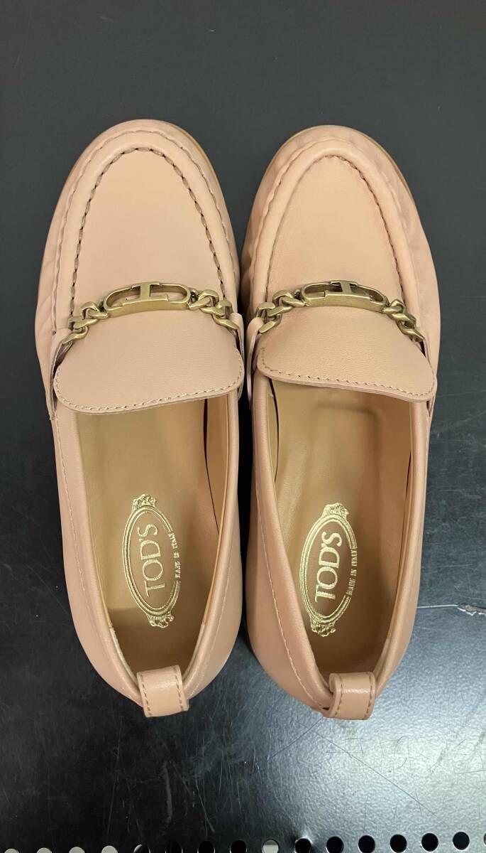  TOD’S トッズ Tチェーン ローファー サイズ34 ピンク パンプス イタリア製 袋あり その他 靴