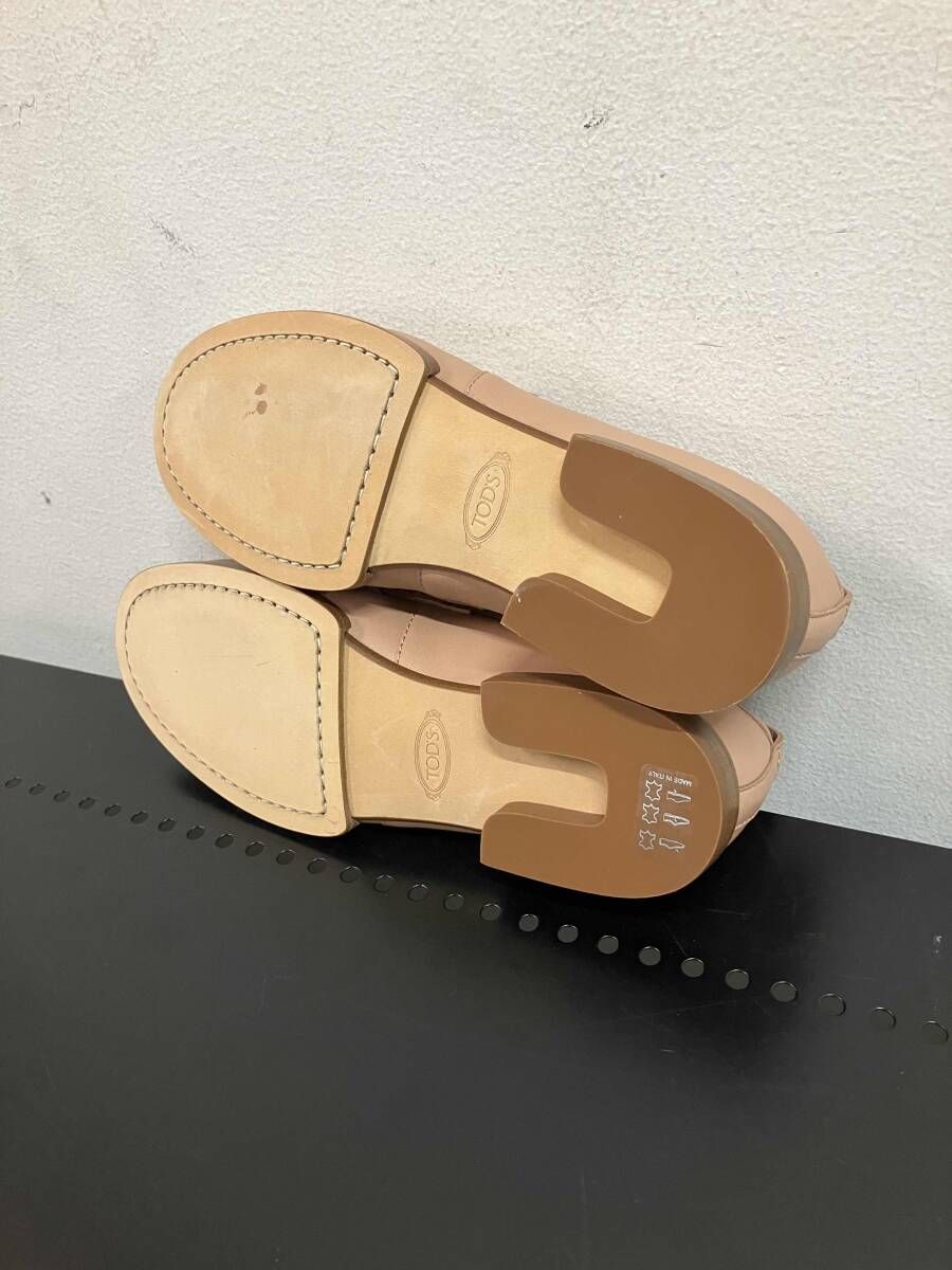 TOD’S トッズ Tチェーン ローファー サイズ34 ピンク パンプス イタリア製 袋あり