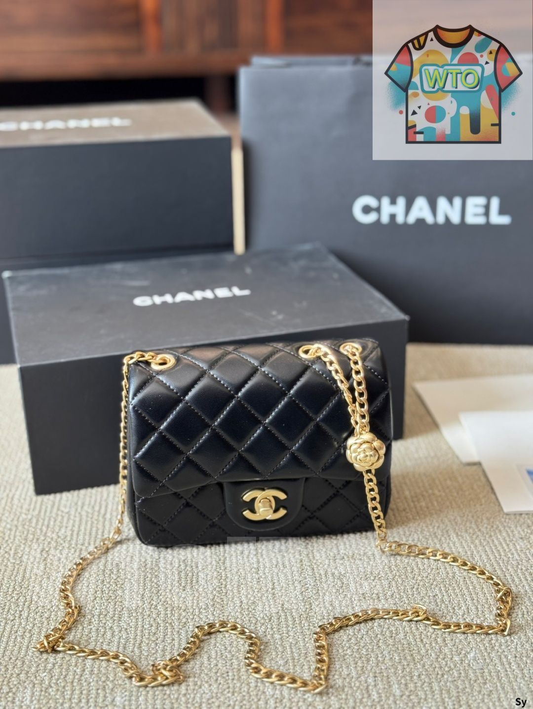 WTO通販 Chanel Walk In Camellia Square Flap ～ウォークイン 山茶花 スクエアフラップ～-WTO輸入-IMK32