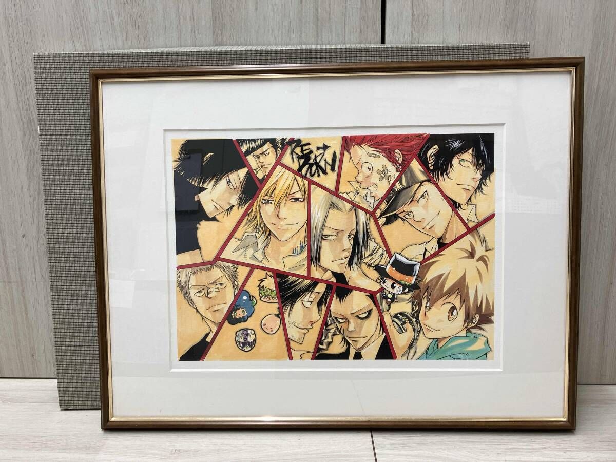 【shima】家庭教師ヒットマンREBORN！額装複製原画 家庭教師ヒットマン リボーン 複製原画 額縁サイズ縦48 横63 （約cm