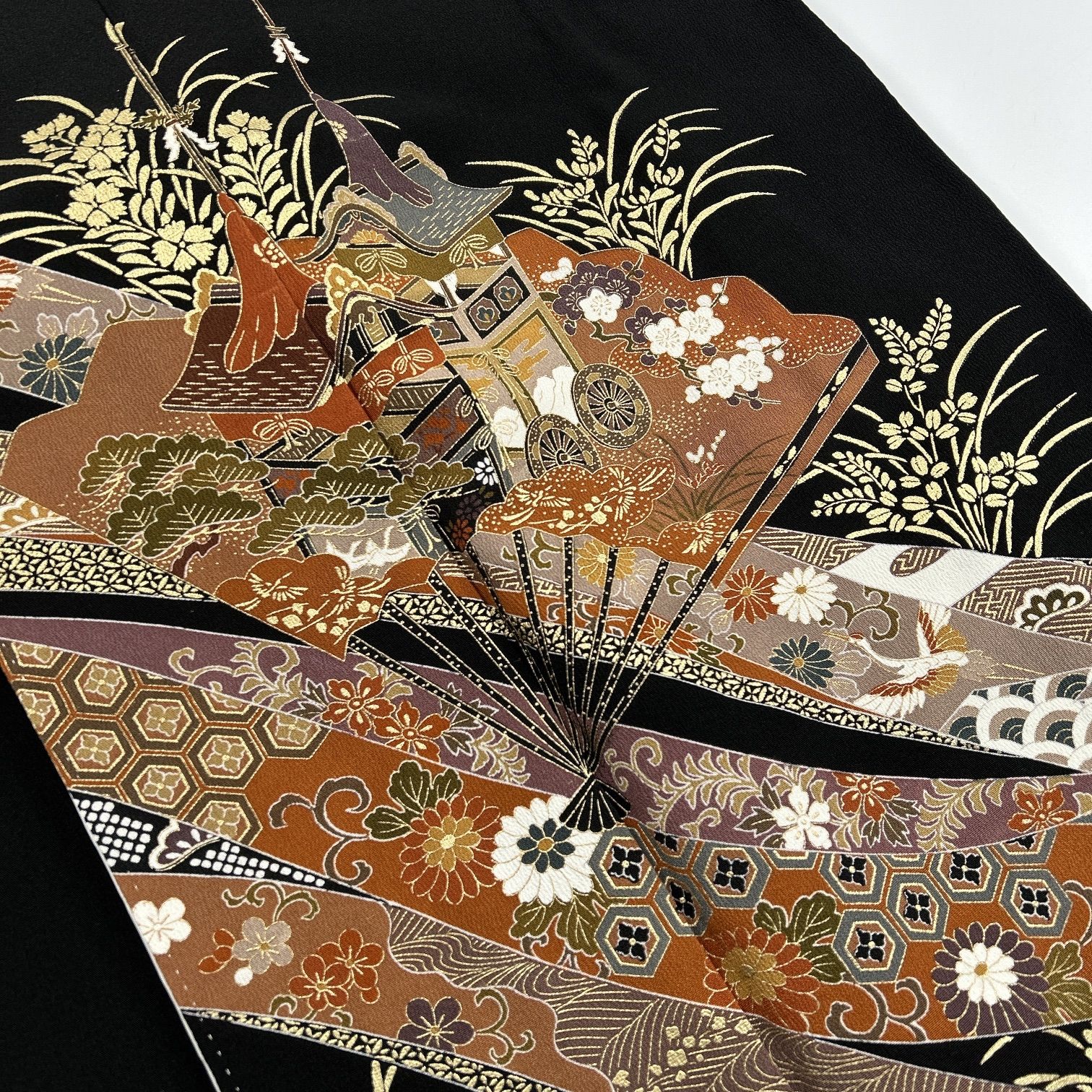 黒留袖 4枚 正絹 着物まとめ売り 同梱購入歓迎 リメイク用 着付け練習