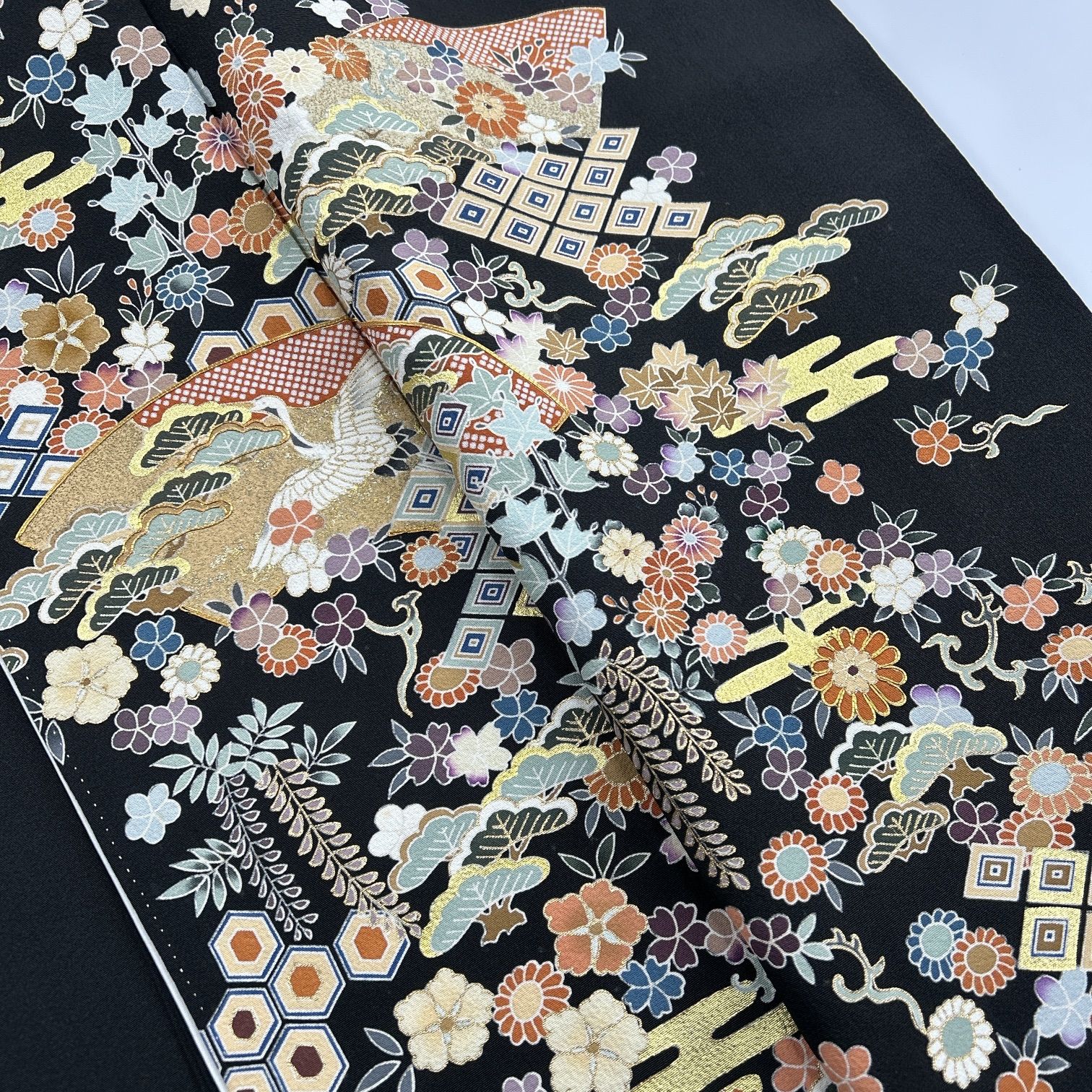 黒留袖 4枚 正絹 着物まとめ売り 同梱購入歓迎 リメイク用 着付け練習