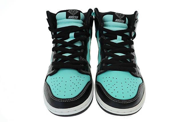 ナイキ エスビー NIKE ×DIAMOND SUPPLY ダイヤモンド サプライ DUNK HIGH PRM Tiffany 2014 ダンク ハイ ティファニー 653599-400 27.5 青 黒 251113