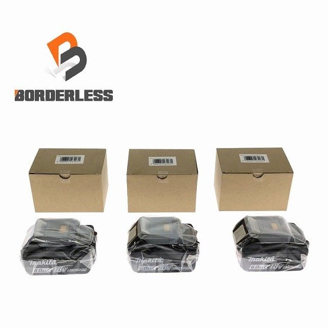 3個セット makita マキタ 18V 6.0Ah 純正 リチウムイオンバッテリー BL1860B 残量表示付 電池 箱違い118502