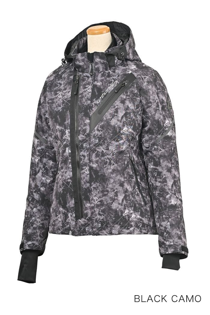 アーバニズム UNJ 114 W ブラック カモ レディース WS サイズ アーバンソフトシェルジャケット 秋冬用