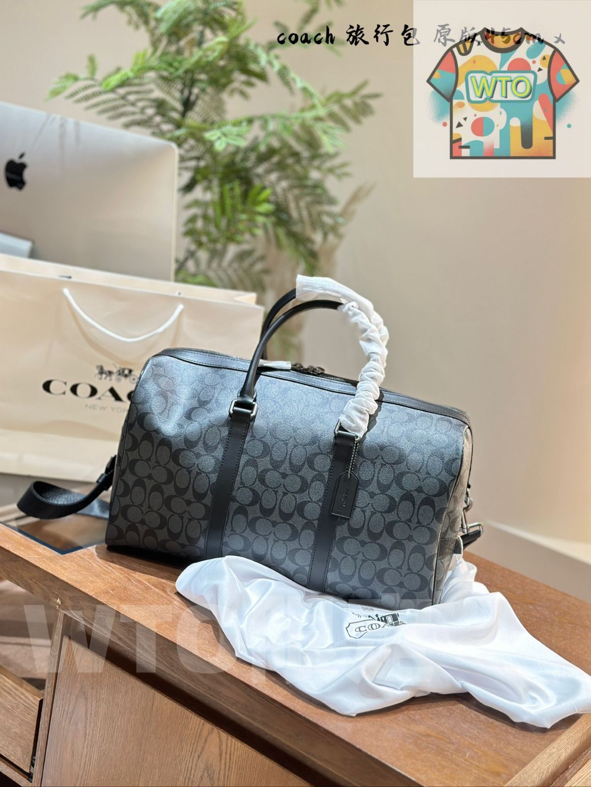 WTO通販 COACH トラベルバッグ ～PVC コーティング トートバッグ～-WTO輸入-FQA98