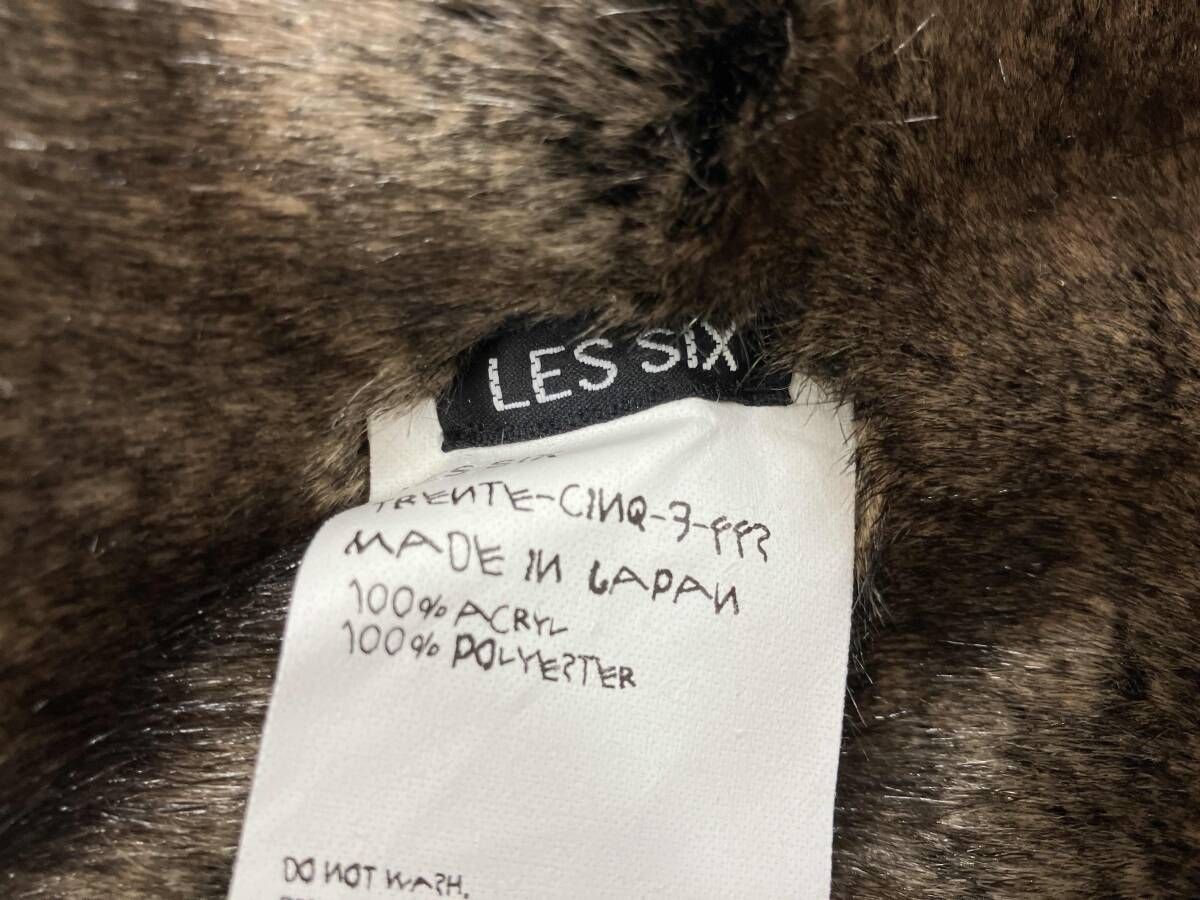 LES SIX レシス スヌードマフラー trente-cinq-3-FFS ブラウン