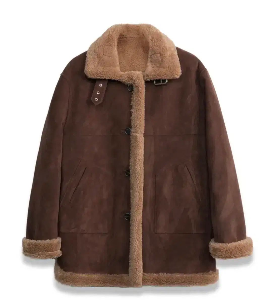 Dope셉 ブラウン スウェード ムートン ジャケット