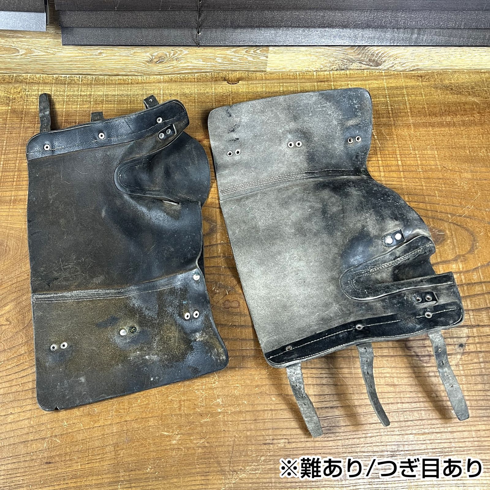 スイス軍放出品 レザーレギンス TAZ57 ゲートル [ つなぎ目あり / 難