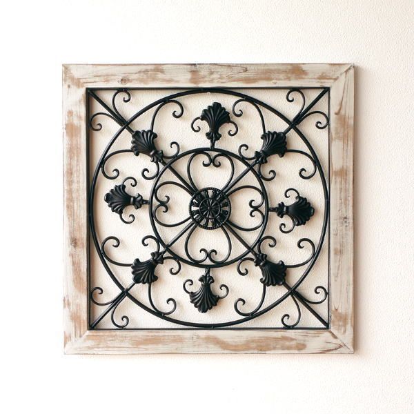 壁飾り アートパネル 壁掛け インテリア アイアンのウォールデコ フレームC