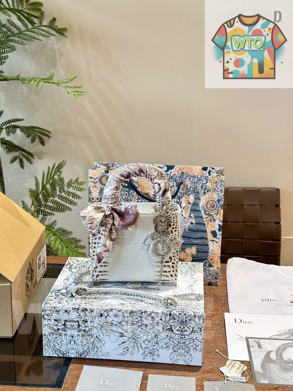 WTO通販 Dior Lady ヒマラヤ クロコダイル バッグ ~ディオール レディ ヒマラヤ アリゲーター バッグ~-WTO輸入-VPR27