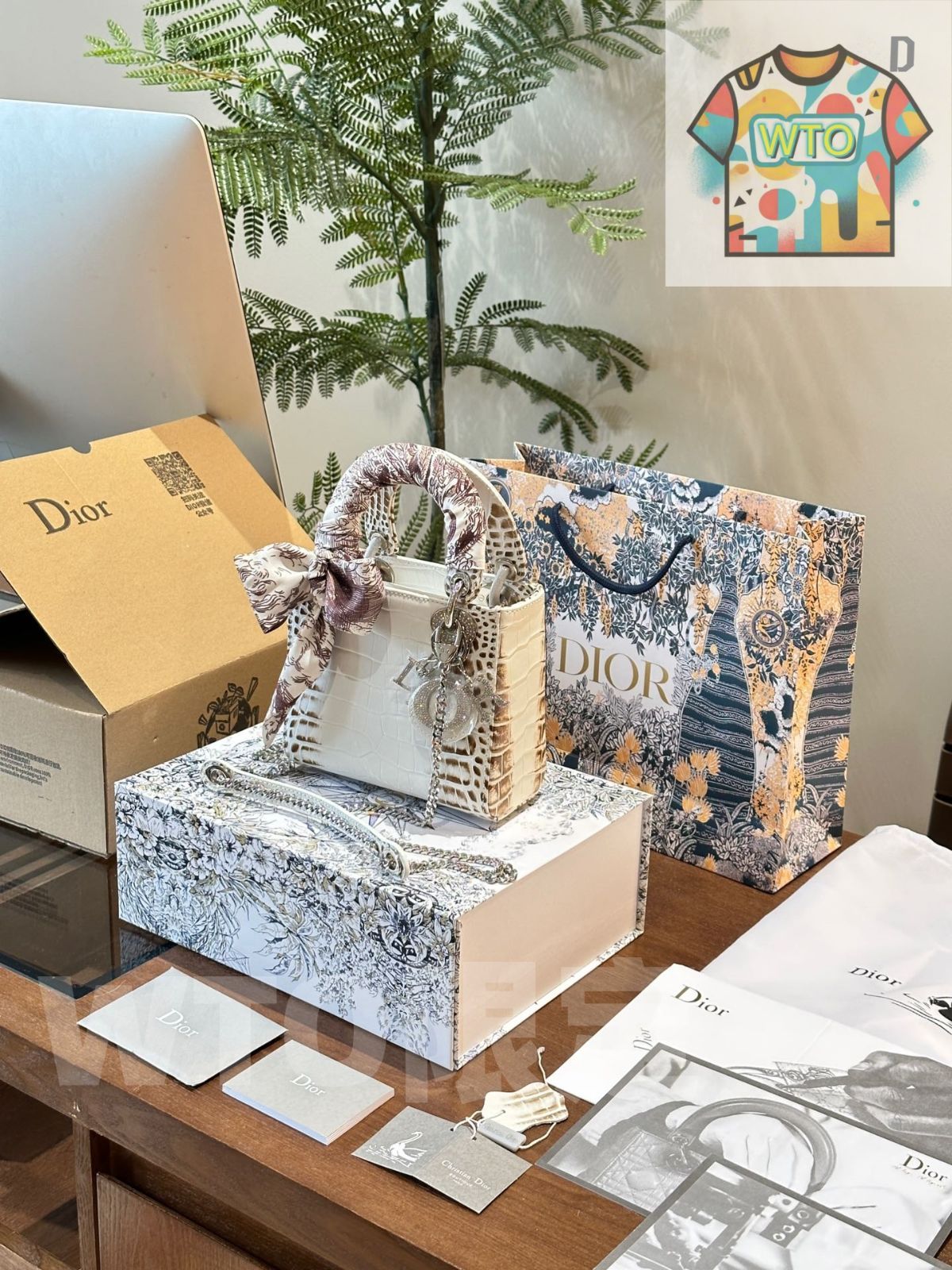 WTO通販 Dior Lady ヒマラヤ クロコダイル バッグ ~ディオール レディ ヒマラヤ アリゲーター バッグ~-WTO輸入-VPR27