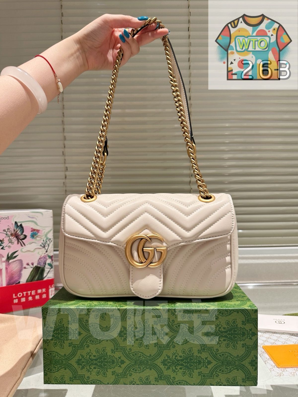 WTO通販 Gucci Marmont Mirror Pouch ～グッチ マーモント ミラー ポーチ～-WTO輸入-FBI07