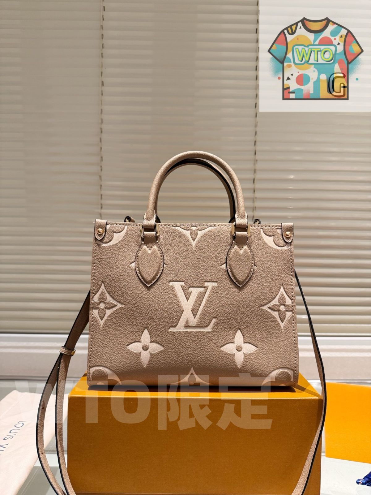全品75％割引きです！ WTO通販 LV ルイ ヴィトン Onthego ブラック × ミルク フラワー スモール-WTO輸入-QAG01