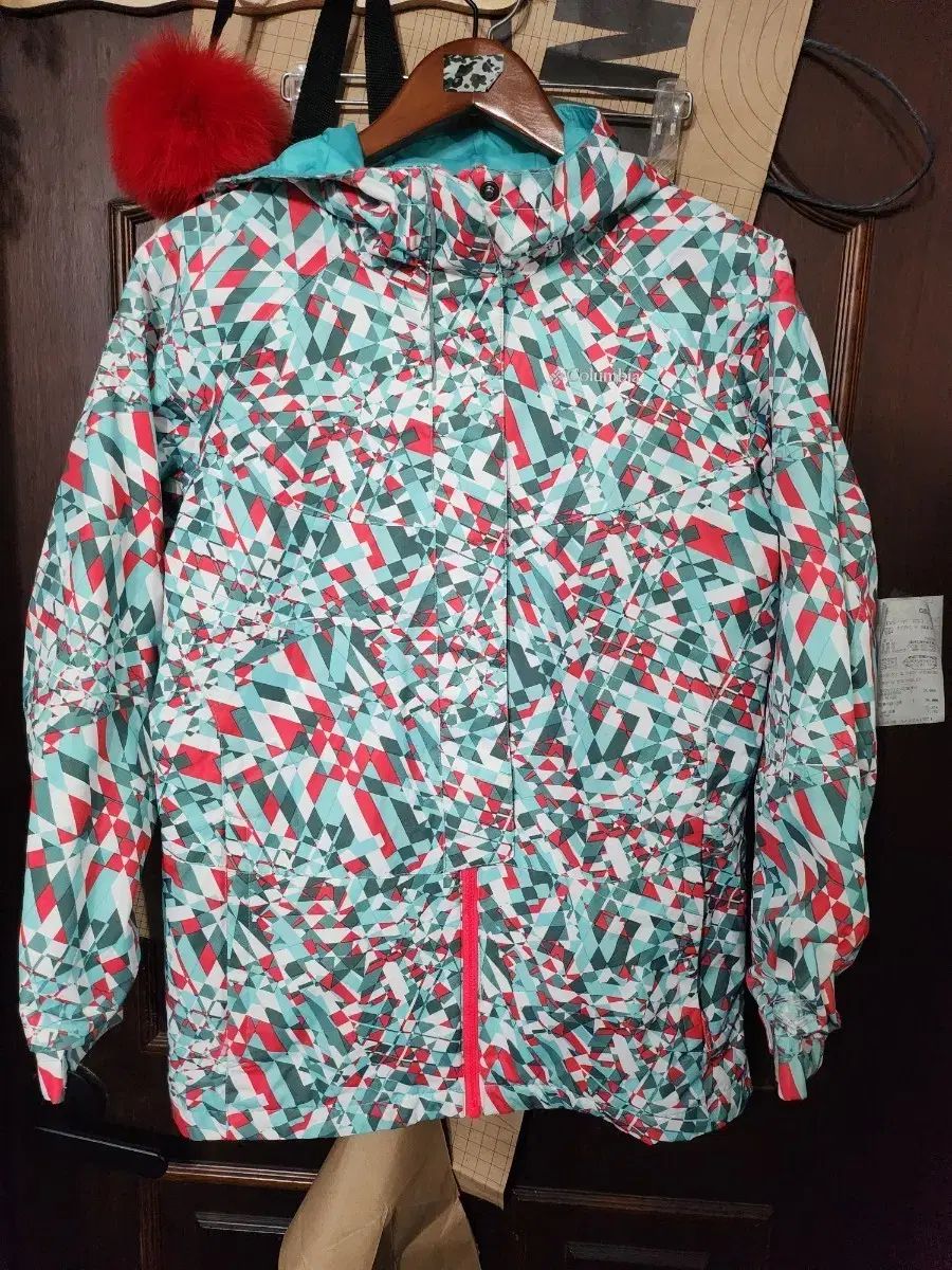 Columbia コロンビア パターン パータン フード ウィンドブレーカー ジャケット 表記 ラージ large 実寸 95 ウィンドブレーカー 登山