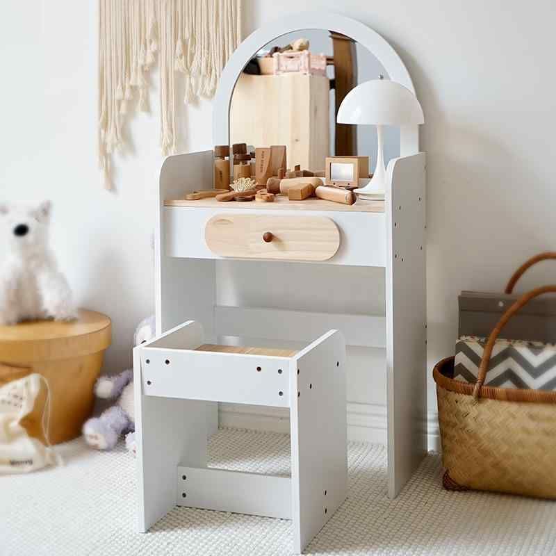 おもちゃ 女の子 木製 おままごと ドレッサー 玩具 子供用 化粧台 ごっこ遊び 知育玩具 幼児 4歳 5歳 6歳 プレゼント ギ
