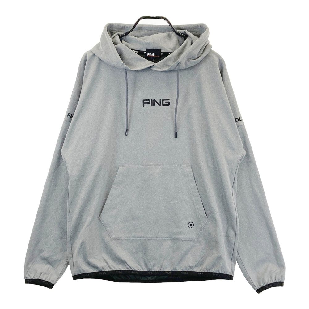 サイズ L PING ピン 裏起毛 長袖 パーカー グレー系 ゴルフウェア メンズ ストスト