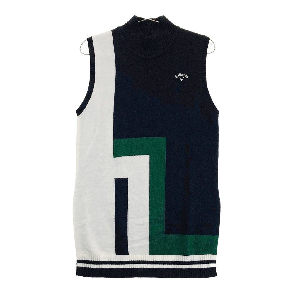 サイズ L CALLAWAY キャロウェイ ハイネック ニットベスト ネイビー系 240101559436 ゴルフウェア レディース ストスト