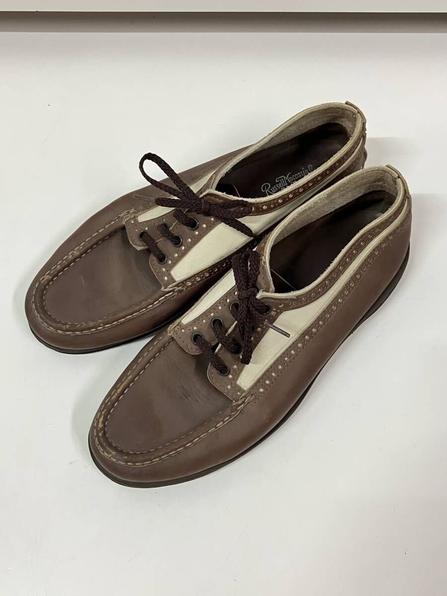 russell moccasin ラッセルモカシン ローファー ブラウン サイズ表記なし 汚れ