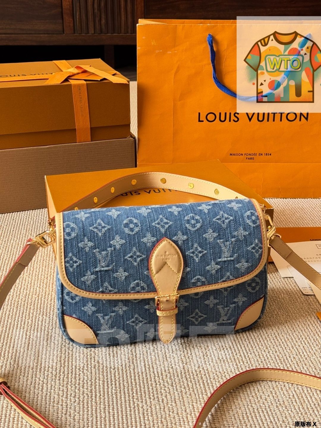 WTO通販 Louis Vuitton ルイ ヴィトン デニムダイアンバグエット レトロで着心地が良い-WTO輸入-FYW43