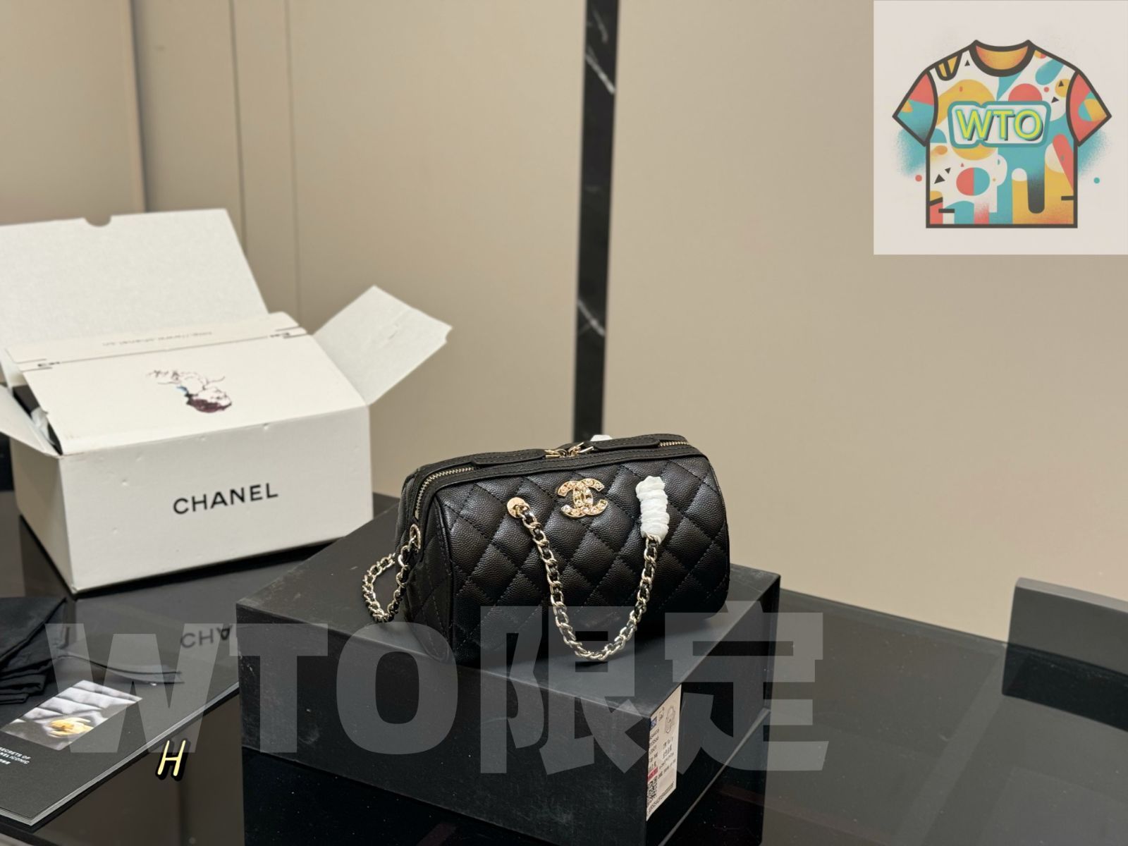 WTO通販 Chanel シャネル 25Pボウリングバッグ 折りたたみボックス付き 人気が高く型が時代遅れせずおしゃれ-WTO輸入-AIF79