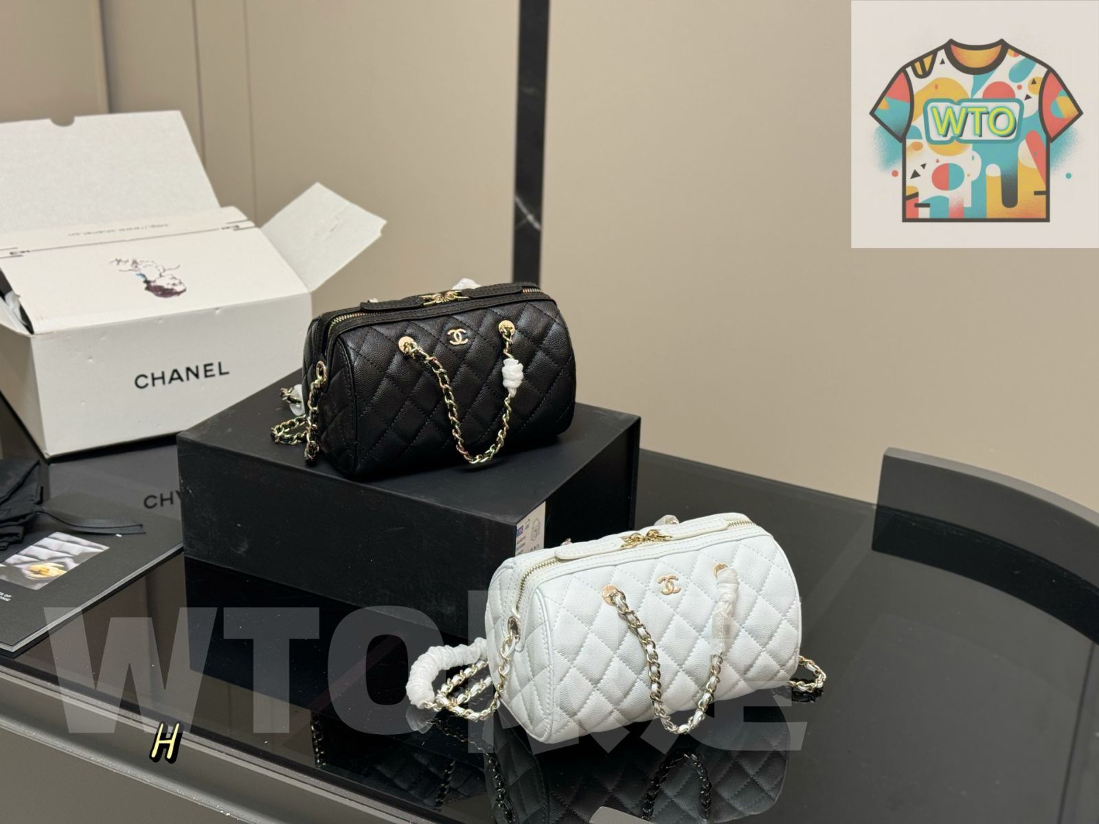 WTO通販 Chanel シャネル 25Pボウリングバッグ 折りたたみボックス付き 人気が高く型が時代遅れせずおしゃれ-WTO輸入-RWD58