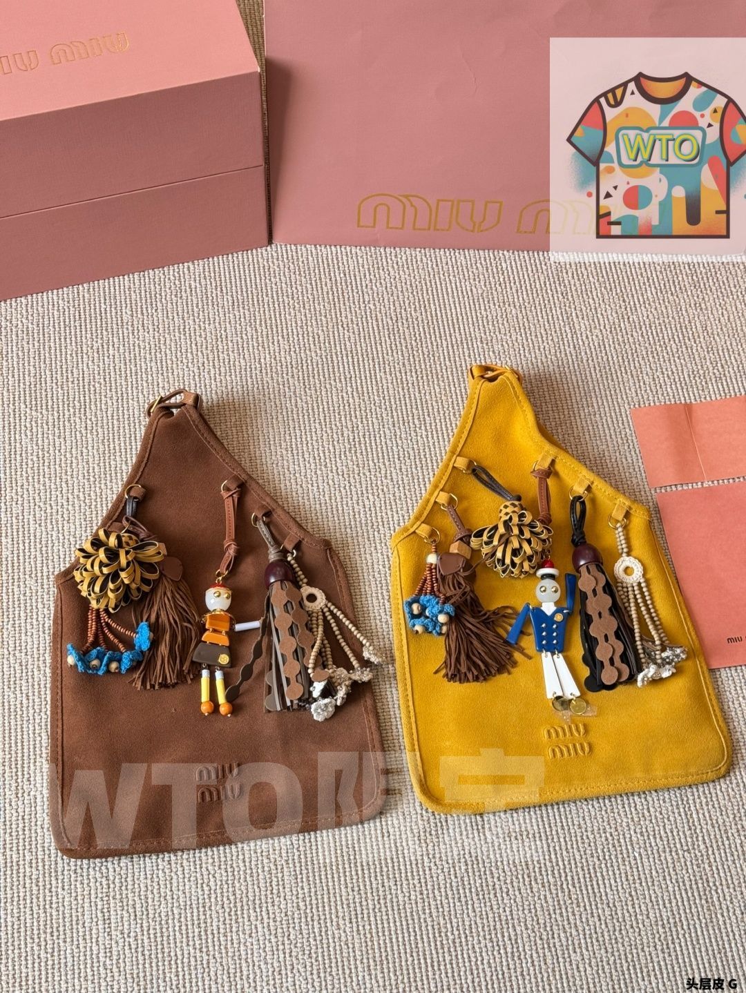 WTO通販 MiuMiu ミュウミュウ スエードバッグ スエードの羊皮が雲のように柔らかい-WTO輸入-DVO65