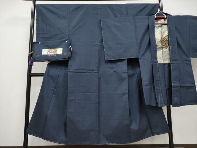 平和屋着物 上 男性 本場大島紬 アンサンブル 吉祥文 証紙付き CYAA3707s5