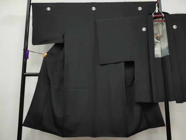 平和屋着物 上 男性 黒紋付 羽織セット CYAA3708s5