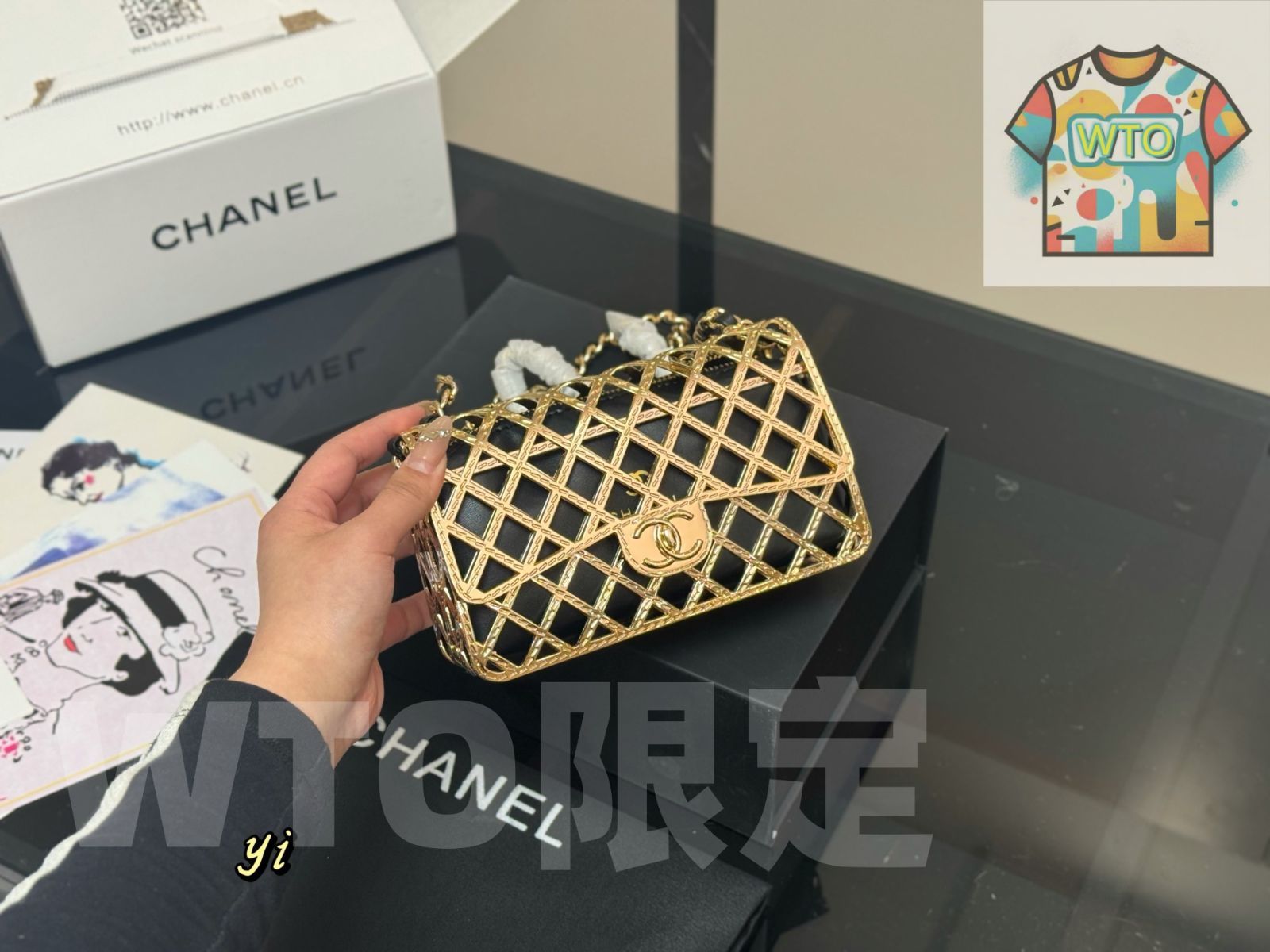 WTO通販 Chanel シャネル 金属製バッグ 折りたたみボックス付き 品質が良く実用的-WTO輸入-VSI61