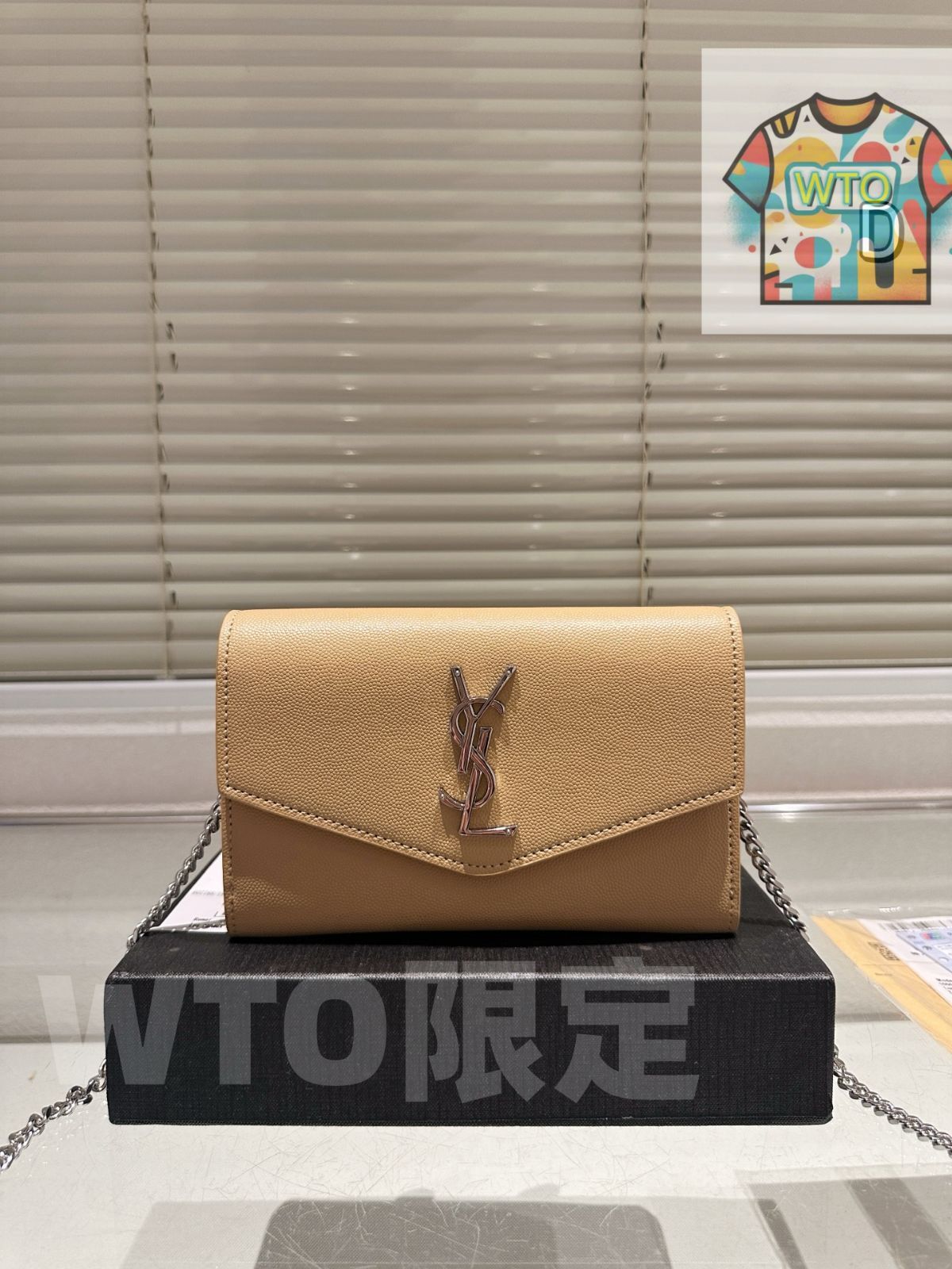WTO通販 YSL イヴ サンローラン WOCチェーン封筒型バッグ 耐摩耗性の高い牛皮で質感豊か-WTO輸入-LDW20