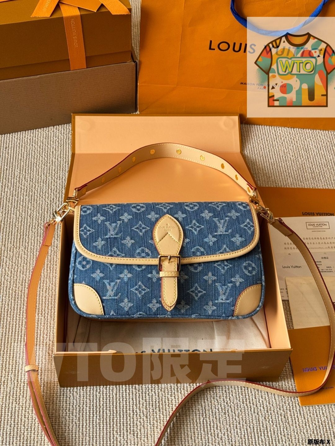 WTO通販 Louis Vuitton ルイ ヴィトン デニムダイアンバグエット レトロで着心地が良い-WTO輸入-FYW43
