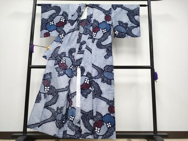 平和屋着物 上 夏物 浴衣 有松鳴海絞り 立波花文 綿 s 5