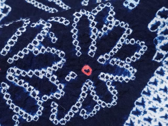  平和屋着物 上 夏物 浴衣 有松鳴海絞り 立波花文 綿 s 5 浴衣単品 浴衣