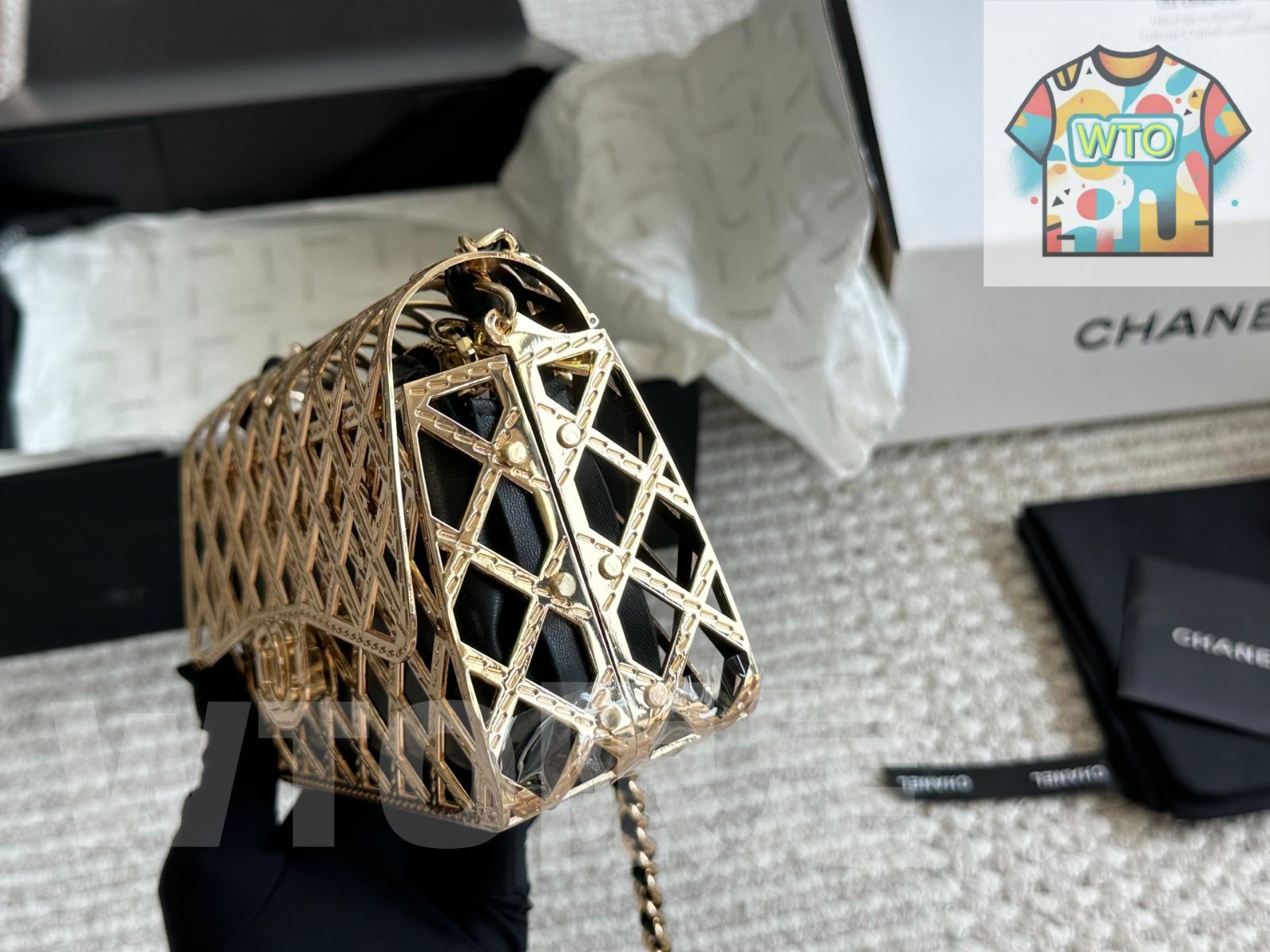 WTO通販 Chanel シャネル 金属製バッグ ボックス付き コーディネートと収容量に優れ 可愛らしい 斜め掛け -WTO輸入-XUZ 39